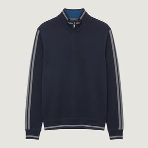 Ted Baker Quarter Zip Sindey Pullover Navy Blue Size Large